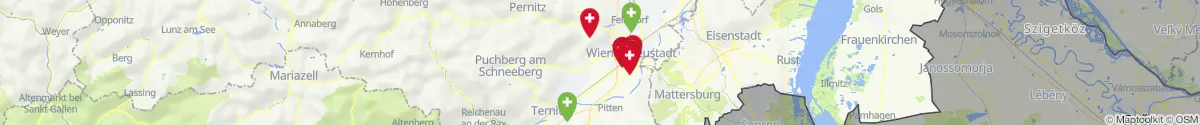 Kartenansicht für Apotheken-Notdienste in der Nähe von Weikersdorf am Steinfelde (Wiener Neustadt (Land), Niederösterreich)